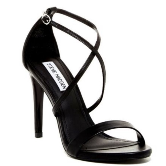 Sexy Black patent Strappy Heel Sandals - Picture 7 of 7
